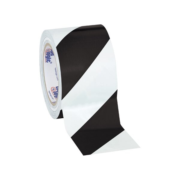 Tape Logic 3'' x 36 yds. Black/White Tape Logic Striped Vinyl Safety Tape, 16PK - BUY00021680