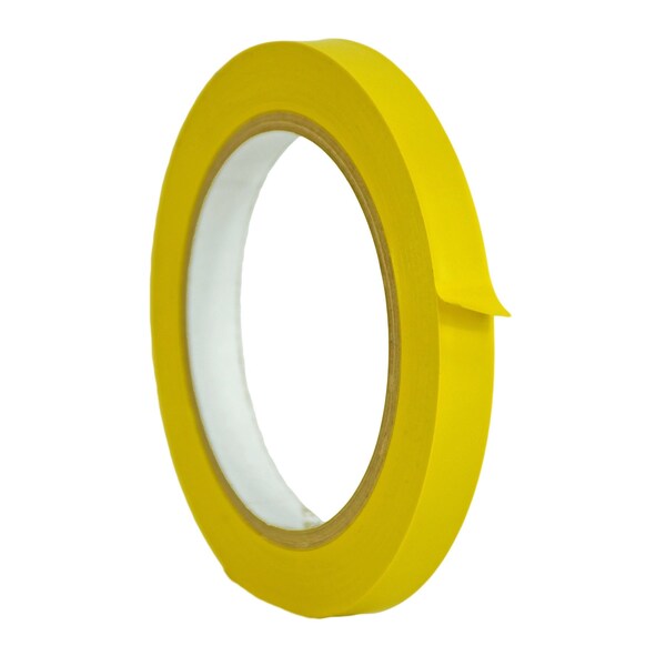 Wod Tape Floor Marking Tape, PVC, Yellow, 1/2 inch (12mm) W., 5 mil Thickness, 96 PK - WOD VTC605-00500-96-60-YEL