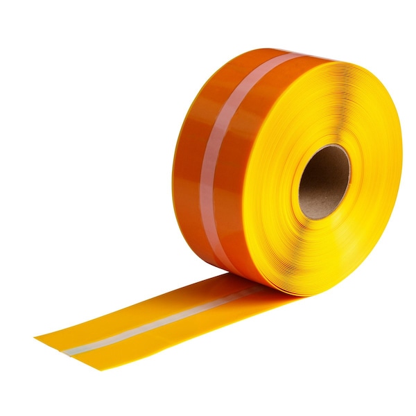 Brady Floor Marking Tape, Vinyl, 4 in W., 100 ft L., 0.050 in Thickness - 152111