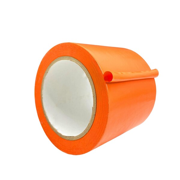 Wod Tape PVC, Orange, 4 inch (96mm) W., 6 mil Thickness, 12 PK - WOD VTC366-04000-12-36-ORA