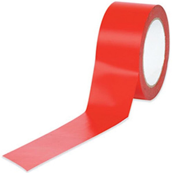 Swivel 3 in. x 36 yds. Red Solid Vinyl Safety Tape - Red - SW3361076