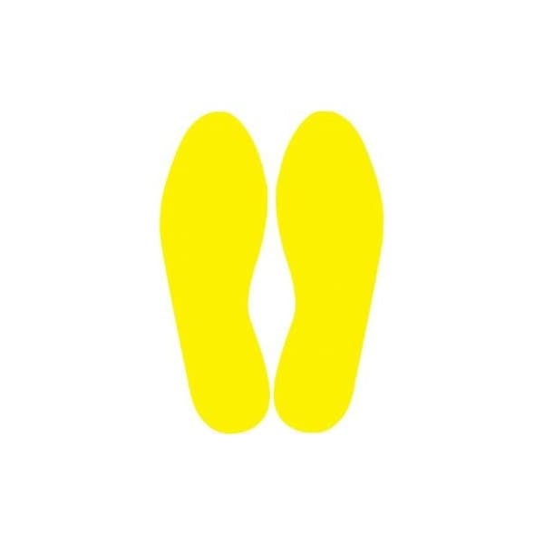 Accuform DURABLE MARKING SHAPES FOOTPRINTS PTE222YL - PTE222YL