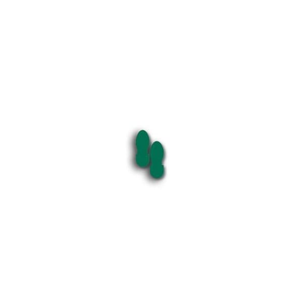 Ergomat 12inx5in DuraStripe Mean Lean Big Boot Steps Green, 18PK - DSML-BIGBOOT12-G-KIT