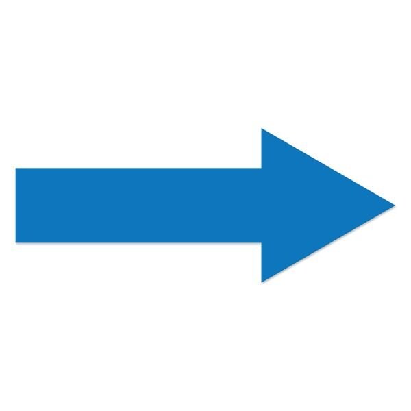 Ergomat 28inx13in Stem 4.75in Mean Lean Double Sided Arrows Blue, 2PK - DSML-ARRDBL-28-B-KIT