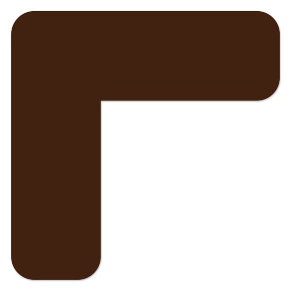 Ergomat DuraStripe Xtreme 4inx4inx2in 90 degrees Angle Rounded Corners Brown, 60PK - DSX-CR2-BR-KIT