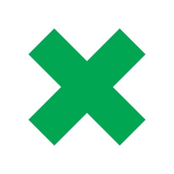 Ergomat DuraStripe Xtreme 6inx6inx2in Xfts Green, 30PK - DSX-X6-G-KIT