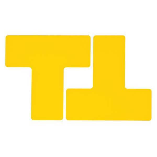 Brady Floor Marking Tape, Polyester, No Legend, Yellow, 3 in W., 8 mil Thickness, 20 PK - 104451