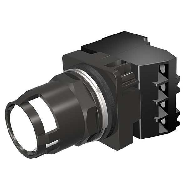 Botón pulsador iluminado Siemens, 30 mm, 1NA/1NC, blanco - 52BT6HBABV