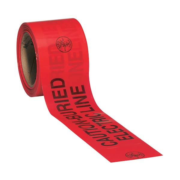 Klein Tools Barricade and Warning Tapes - CAUTION, CAUTION-BURIED ELECTRIC LINE, 3" (7.6 cm) W. - 58002