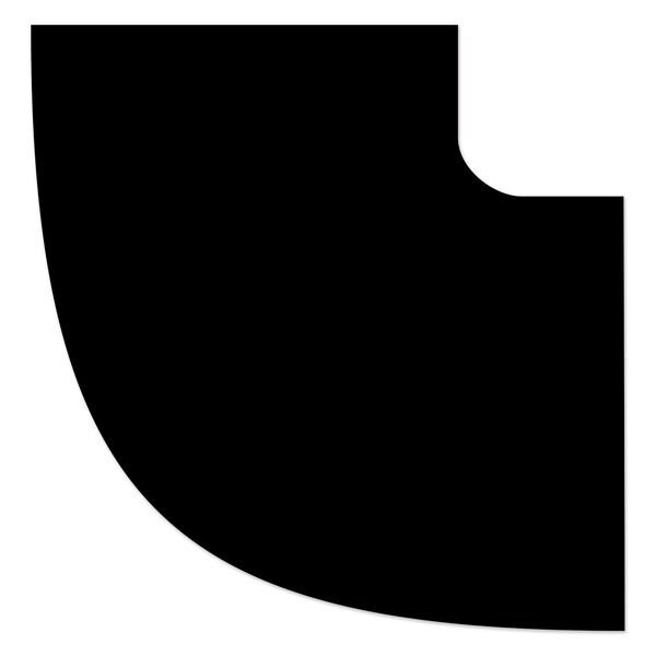 Ergomat DuraStripe Supreme 3in 90 degrees Round Angle Corners Black, 60PK - DSV-CR3-BK-90ANGLE-KIT