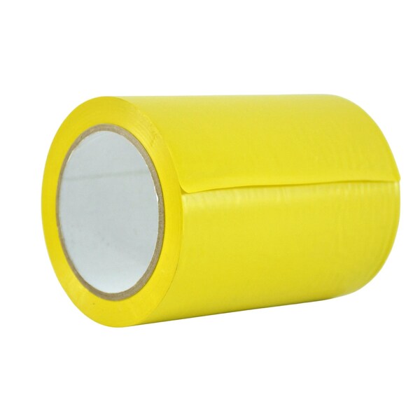 Wod Tape Floor Marking Tape, PVC, Yellow, 6 inch (144mm) W., 6 mil Thickness, 8 PK - WOD VTC606-06000-8-60-YEL