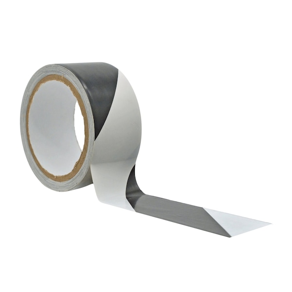 Wod Tape PVC, Black/White, 1 inch (24mm) W., 7 mil Thickness, 48 PK - WOD VSWT367-01000-48-36-BW