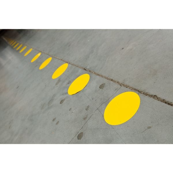 Brady Floor Marking Tape, Polyester, Solid, Red, 2" W., 8 mil Thickness, 350 PK - 104400