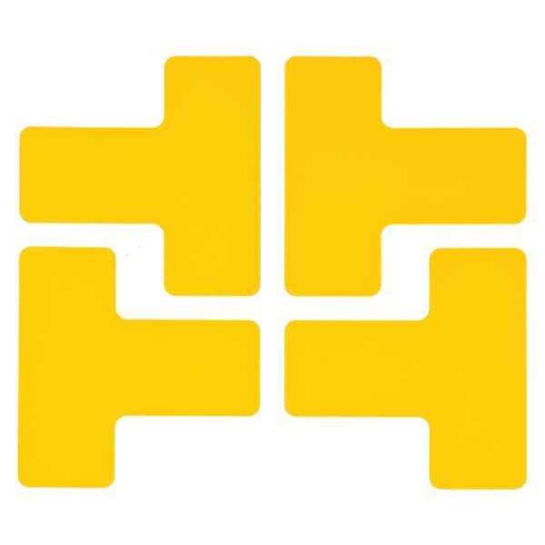 Brady Floor Marking Tape, Polyester, Solid, Yellow, 2 in W., 8 mil Thickness, 20 PK - 104439