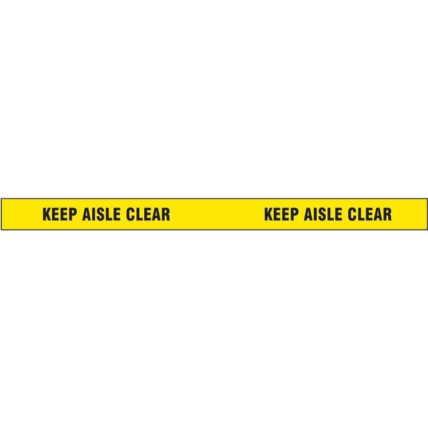 Zoro Select Floor Marking Tape, vinyl, Message, Black, Yellow, 2 in W., 7 mil Thickness - 9RTV4