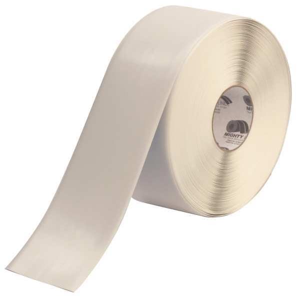 Mighty Line Floor Marking Tape, vinyl, No Legend, White, 4 in W., 55 mil Thickness - 4RW