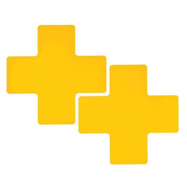 Brady Floor Marking Tape, Polyester, No Legend, Yellow, 3 in W., 8 mil Thickness, 20 PK - 104475