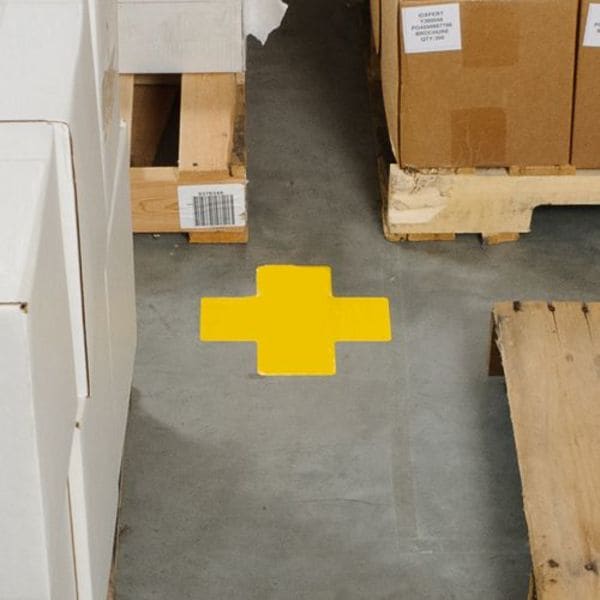 Brady Floor Marking Tape, Polyester, No Legend, Yellow, 3 in W., 8 mil Thickness, 20 PK - 104475