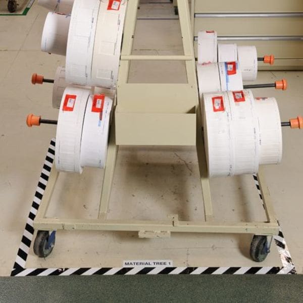 Brady Floor Marking Tape, Polyester, No Legend, Black, White, 4 in W., 8 mil Thickness - 104379