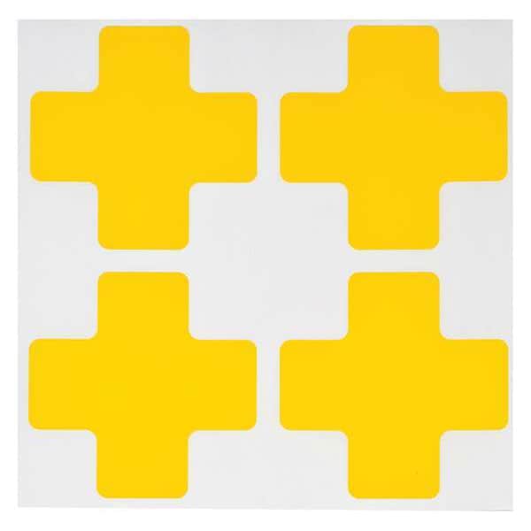 Brady Floor Marking Tape, Polyester, No Legend, Yellow, 2 in W., 8 mil Thickness, 20 PK - 104469
