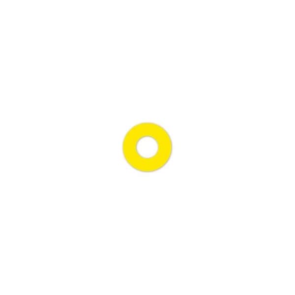 Ergomat 6in Supreme Donut- 3.5in Center Yellow, 20PK - DSV-CIRCLE-6-Y-KIT