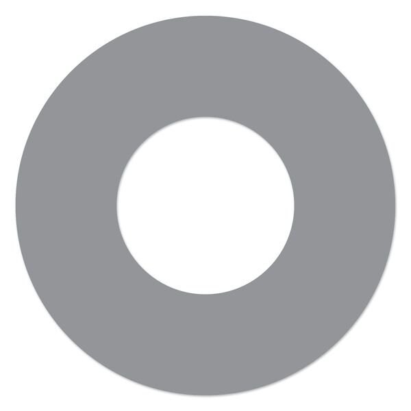 Ergomat Xtreme 8.25in Donut- 5in Center Grey, 12PK - DSX-CIRCLE-8.25-GY-KIT