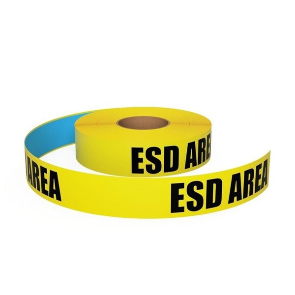 Ergomat 4inDurastripe In-Line Printing Yellow ESD, Type C: Yellow: ESD Area - DSIL450Y-ESD-TYPEC