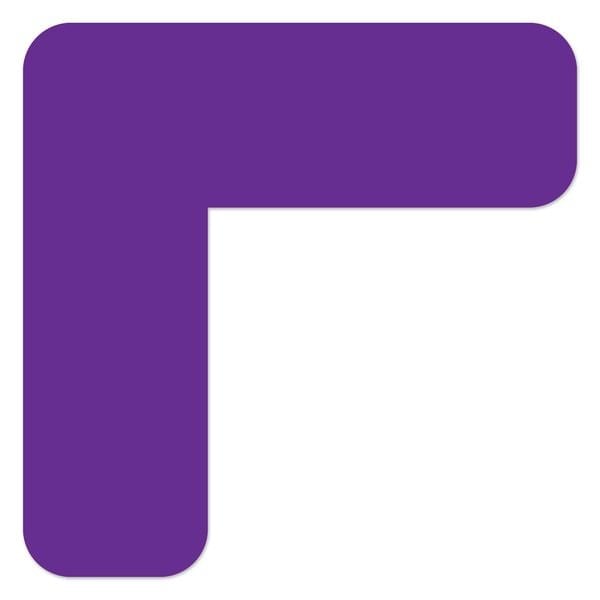 Ergomat DuraStripe Xtreme 7inx7inx3.5in 90 degrees Angle Rounded Corners Purple, 20PK - DSX-CR7-P-KIT