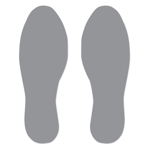 Ergomat 9.5inx3.5in DuraStripe Xtreme Foot Prints Grey, 30PK - DSX-STEP-GY-KIT