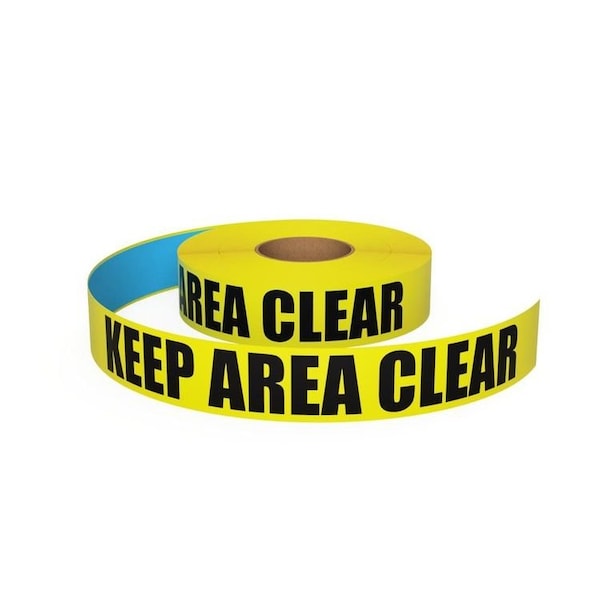 Ergomat Durastripe In-Line Printing 2in x 50ft Yellow - KEEP AREA CLEAR - DSIL250-Y-KEEPAREACLEAR