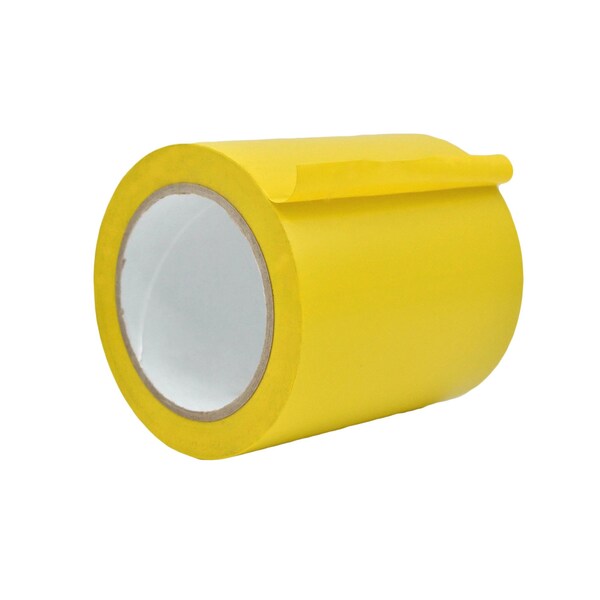 Wod Tape Floor Marking Tape, PVC, Yellow, 5 inch (120mm) W., 6 mil Thickness, 8 PK - WOD VTC606-05000-8-60-YEL