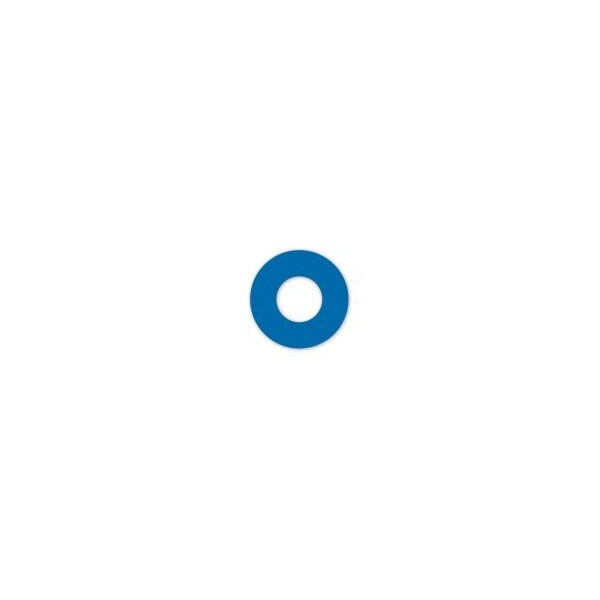 Ergomat 8.25in Supreme Donut- 5in Center Blue, 12PK - DSV-CIRCLE-8.25-B-KIT