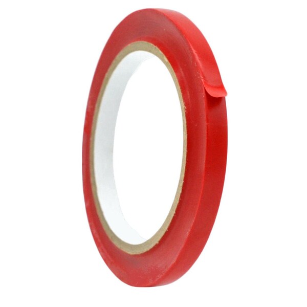 Wod Tape PVC, Red, 3/8 inch (9mm) W., 6 mil Thickness, 128 PK - WOD VTC606-00375-128-60-RED