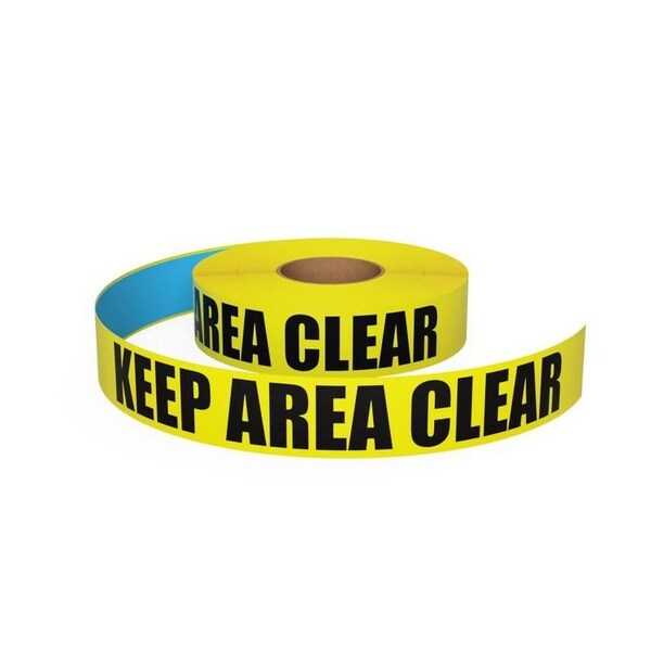 Ergomat Durastripe In-Line Printing 3in x 50ft Yellow - KEEP AREA CLEAR - DSIL350-Y-KEEPAREACLEAR