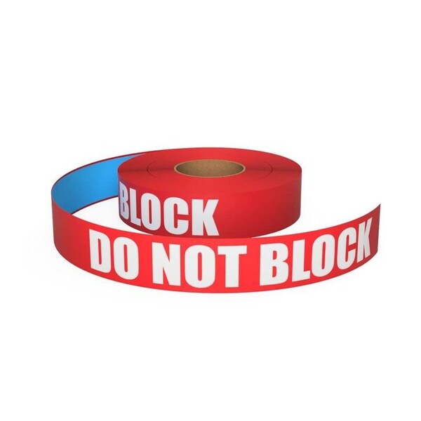 Ergomat Durastripe In-Line Printing 4in x 50ft Red - DO NOT BLOCK - DSIL450-R-DONOTBLOCK