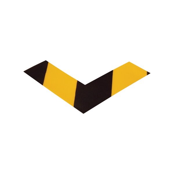 Bsc Preferred 6'' x 6'' x 2'' Yellow/Black Mighty Line Deluxe Safety Tape Angles, 24PK - BUY00442122