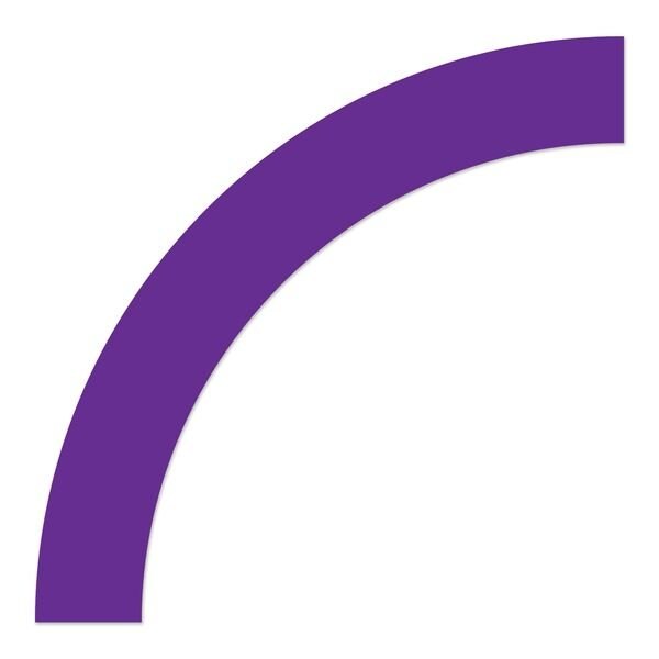 Ergomat DuraStripe Xtreme 12inx12inx4in Curve Purple, 20PK - DSX-CURVE-P-KIT