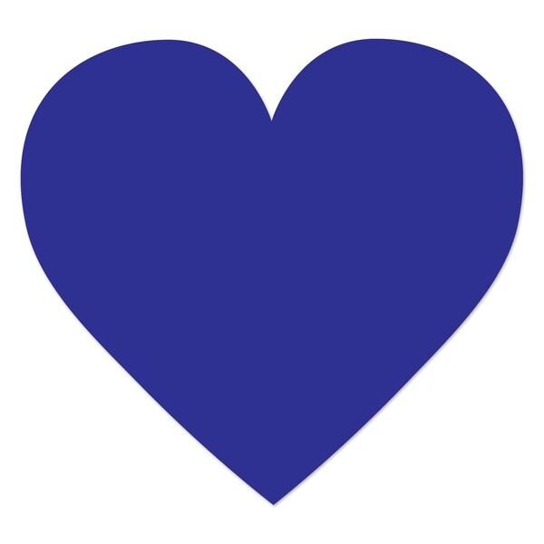 Ergomat DuraStripe Mean Lean 4.5inx 4.5in Heart Blue, 30PK - DSML-HEART-B-KIT