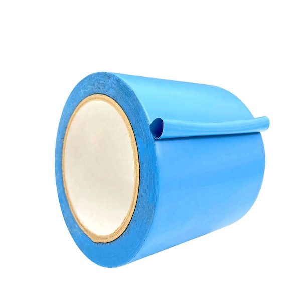 Wod Tape PVC, Light Blue, 4 inch (96mm) W., 5 mil Thickness, 12 PK - WOD VTC605-04000-12-60-LBL