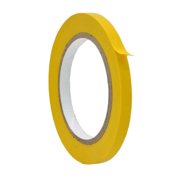 Wod Tape Floor Marking Tape, PVC, Yellow, 3/8 inch (9mm) W., 6 mil Thickness, 128 PK - WOD VTC606-00375-128-60-YEL