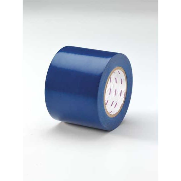 Zoro Select Floor Marking Tape, vinyl, No Legend, Blue, 4 in W., 5 mil Thickness - 3JRX1