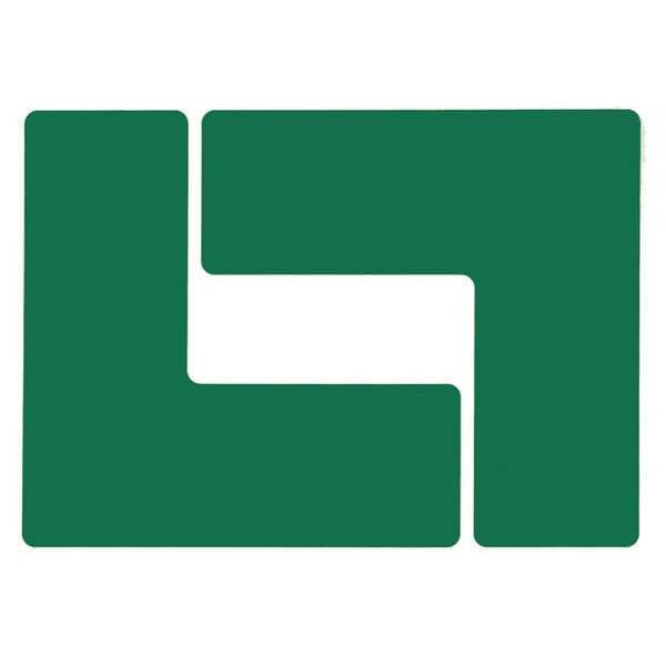 Brady Floor Marking Tape, Polyester, No Legend, Green, 3 in W., 8 mil Thickness, 20 PK - 104443
