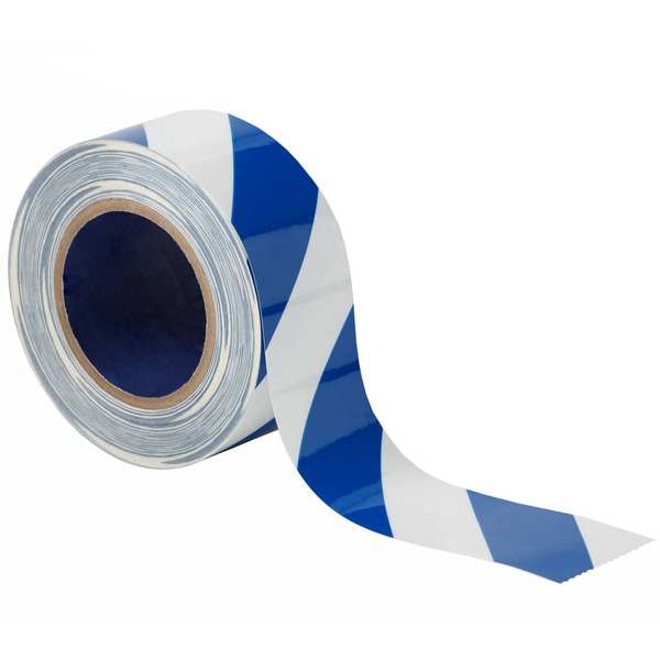 Brady Floor Marking Tape, Polyester, No Legend, Blue; White, 2 in W., 8 mil Thickness - 170003