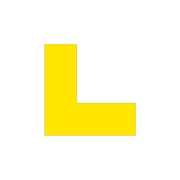 5S Supplies 5S Corner Markers, 2 in W., 6 in L., 0.003 in Thickness, 25 PK - VSC-SQUARE-YELLOW