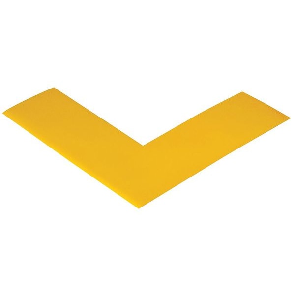 Mighty Line Floor Marking Tape, vinyl, No Legend, Yellow, 2 in W., 55 mil Thickness, 100 PK - ANGLEY