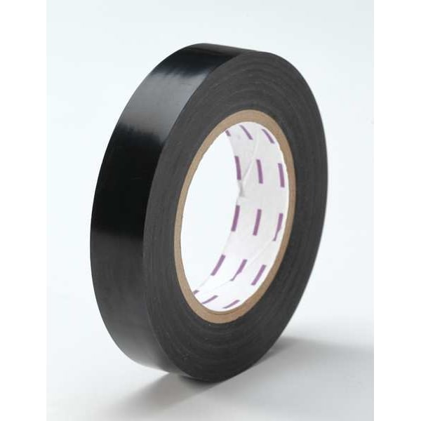 Zoro Select Floor Marking Tape, vinyl, No Legend, Black, 1 in W., 5 mil Thickness - 3YRY8