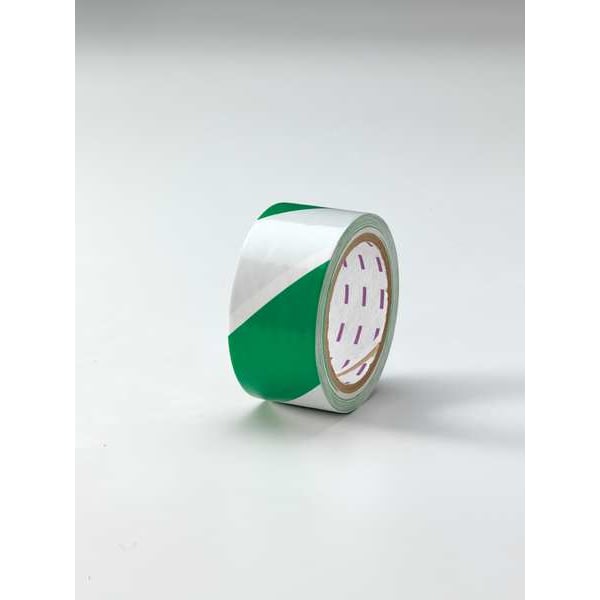 Zoro Select Floor Marking Tape, vinyl, Solid, Green, 1 in W., 5 mil Thickness - 3YRZ2