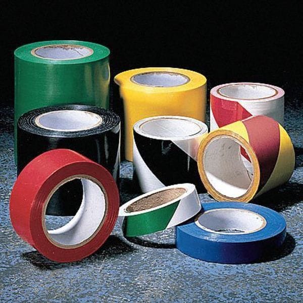 Zoro Select Floor Marking Tape, vinyl, Solid, Green, 1 in W., 5 mil Thickness - 3YRZ2