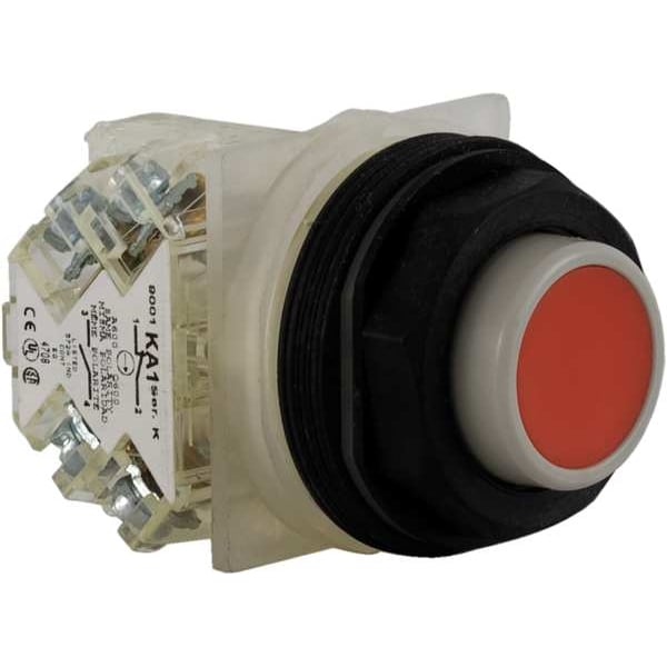 Botón pulsador no iluminado Schneider Electric, 30 mm, 1NA/1NC, Rojo - 9001SKR3RH13