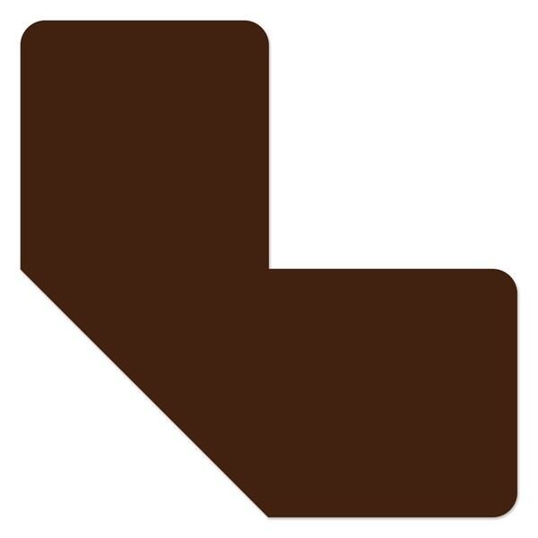 Ergomat DuraStripe Xtreme 6inx6inx3in Half Angle Corners Brown, 36PK - DSX-C6X6X3-BR-KIT